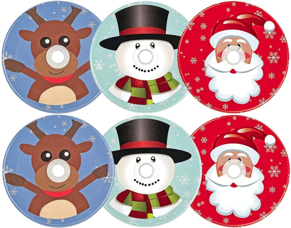 Cookware |  Christmas Themed Regular Mason Jar Lids With Hole For Straws Holiday And Christmas Drinks Santa Reindeer Snowman Mugs Cookware Christmas Lid