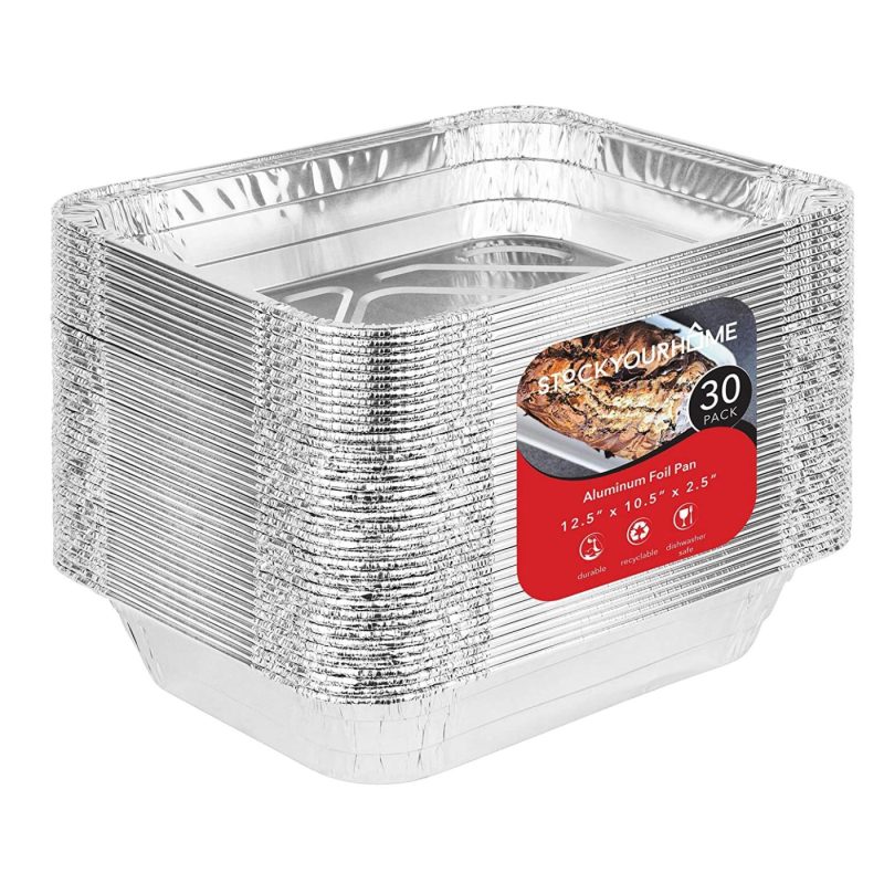 Cookware |  Foil Pans With Lids – 9X13 Aluminum Pans With Covers – 25 Foil Pans And 25 Foil Lids – Disposable Food Containers Great For Baking, Cooking, Heating, Storing, Prepping Food Cookware Cookware