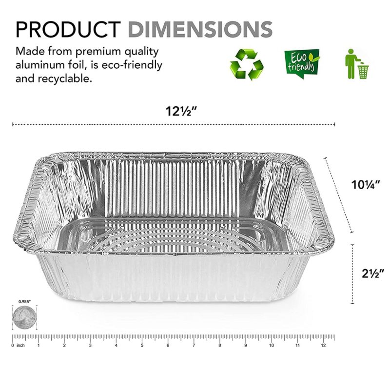 Cookware |  Foil Pans With Lids – 9X13 Aluminum Pans With Covers – 25 Foil Pans And 25 Foil Lids – Disposable Food Containers Great For Baking, Cooking, Heating, Storing, Prepping Food Cookware Cookware