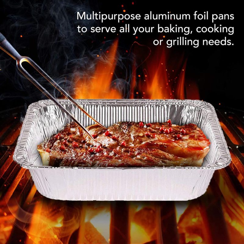 Cookware |  Foil Pans With Lids – 9X13 Aluminum Pans With Covers – 25 Foil Pans And 25 Foil Lids – Disposable Food Containers Great For Baking, Cooking, Heating, Storing, Prepping Food Cookware Cookware