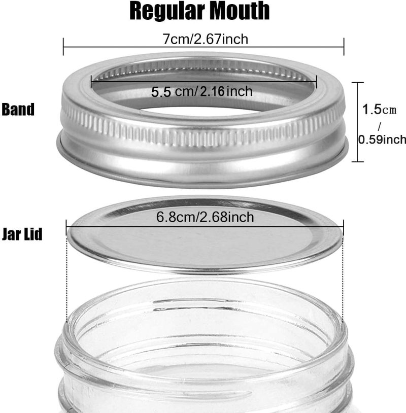 Cookware |  Guanguan 5 Sets 70Mm Regular Mouth Canning Mason Jar Lids And Bands, Leak Proof And Secure Split-Type Storage Can Covers Caps And Rings Caps For Mason Ball Jars Cookware Cookware