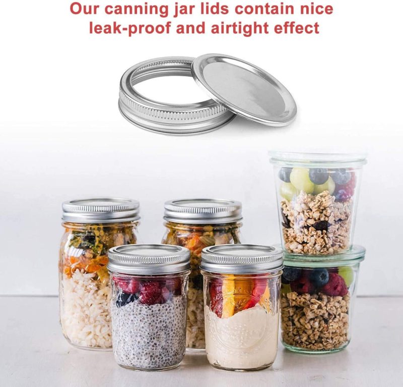 Cookware |  Guanguan 5 Sets 70Mm Regular Mouth Canning Mason Jar Lids And Bands, Leak Proof And Secure Split-Type Storage Can Covers Caps And Rings Caps For Mason Ball Jars Cookware Cookware