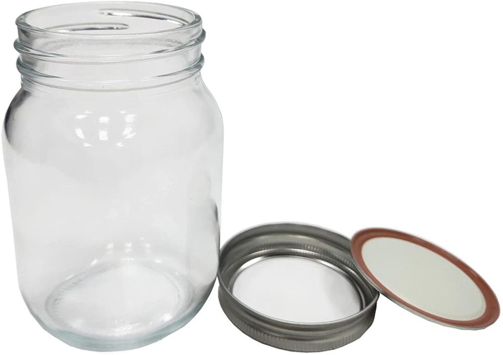 Cookware |  Kkmeter Regular Mouth Glass Mason Jars, With Lids And Bands For Food Storage,Cookies, Spice,Candy,Drinking,Canning And Salads, Yogurt 16 Oz (1 Pack, 500Ml) Cookware Cookware