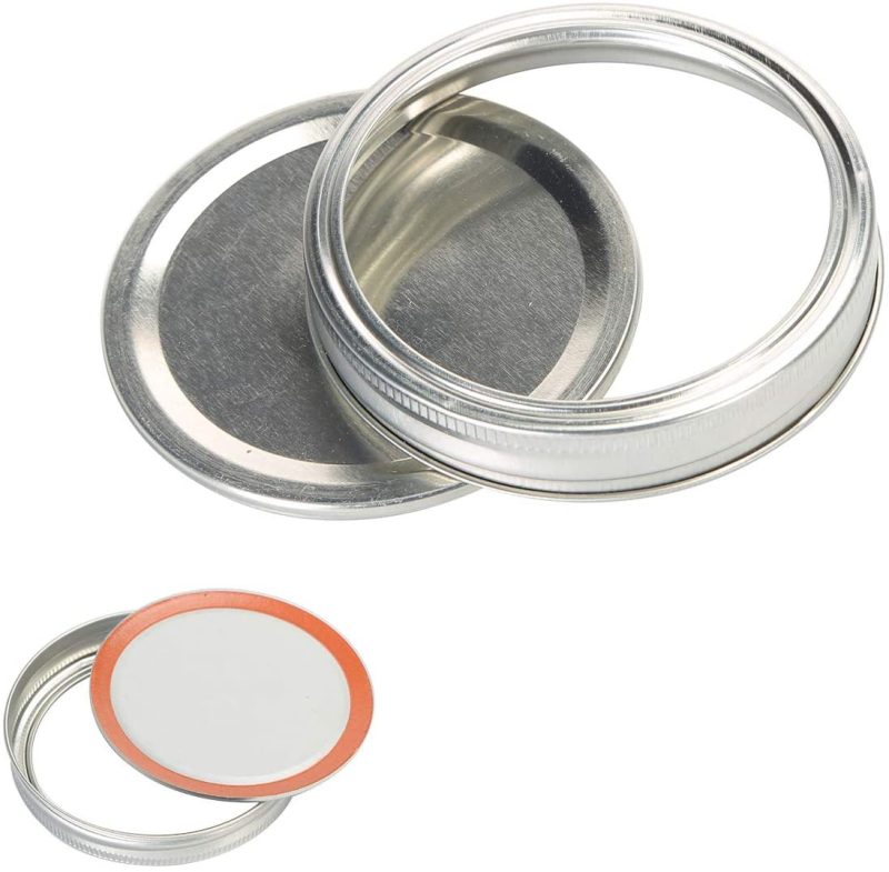 Cookware |  Mason Jar Lids Only, 2-Piece Ring And Top, 16Oz Regular Mouth, Packs Of 2 Cookware Cookware