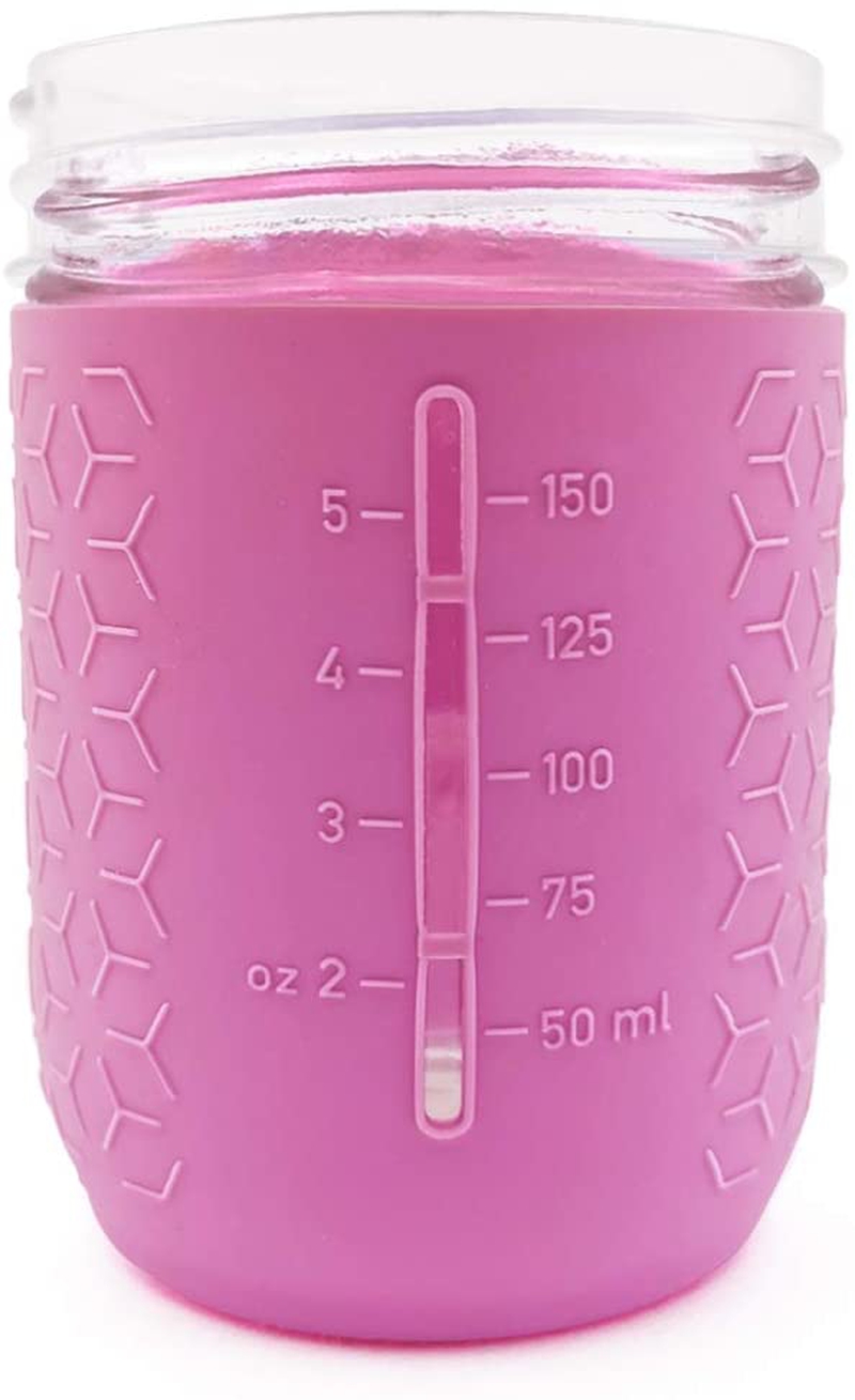 Cookware |  Minliving Silicone Mason Jar Protector Sleeve 8Oz (Half Pint) Fits Ball, Kerr Regular-Mouth Jars, Kids Cup Holder (Lavender Pink, 1) Jar Not Included Previously Known As Hallgems Cookware Cookware