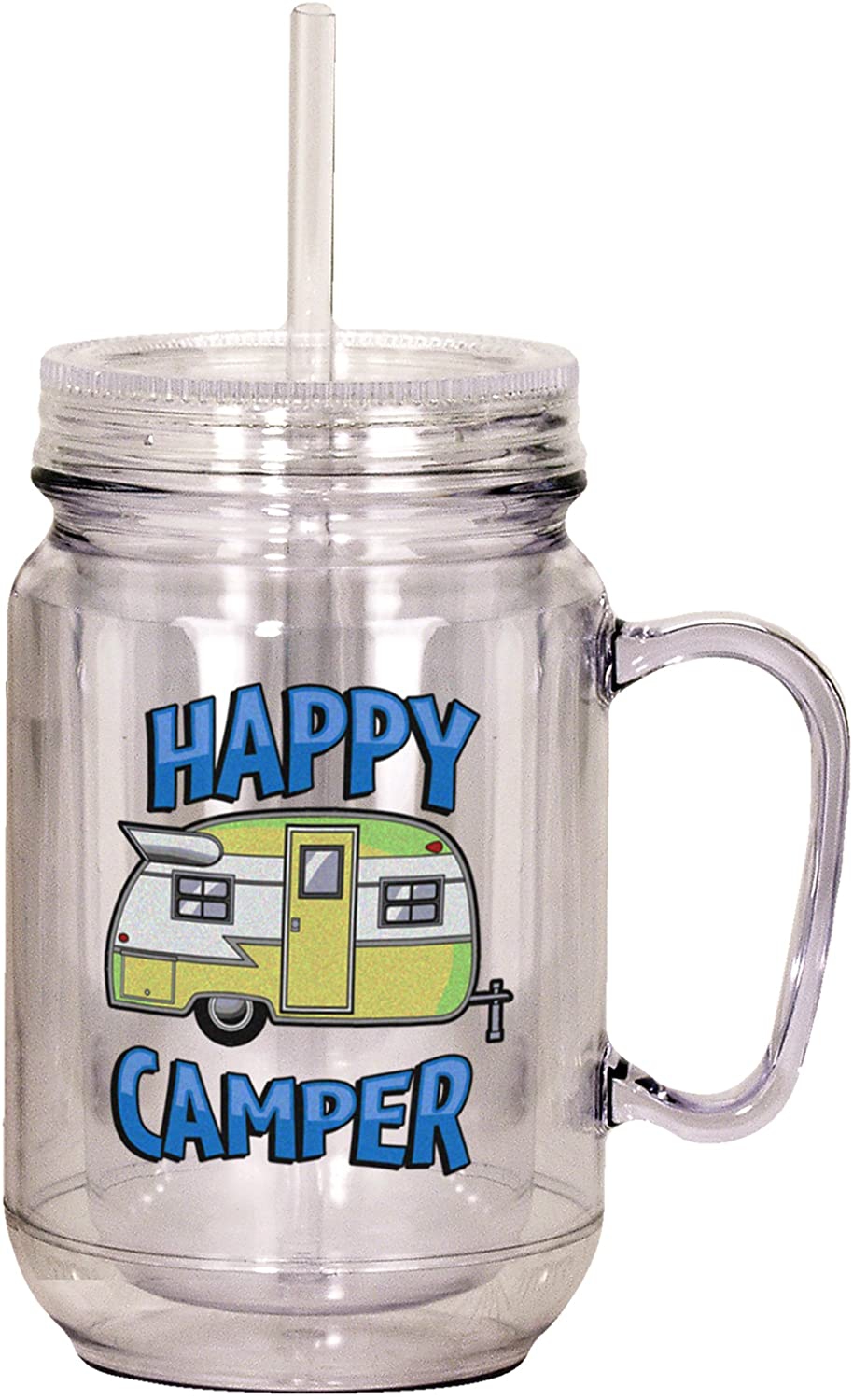 Cookware |  Spoontiques Happy Camper Mason Jar, One Size, Multicolor Cookware Cookware