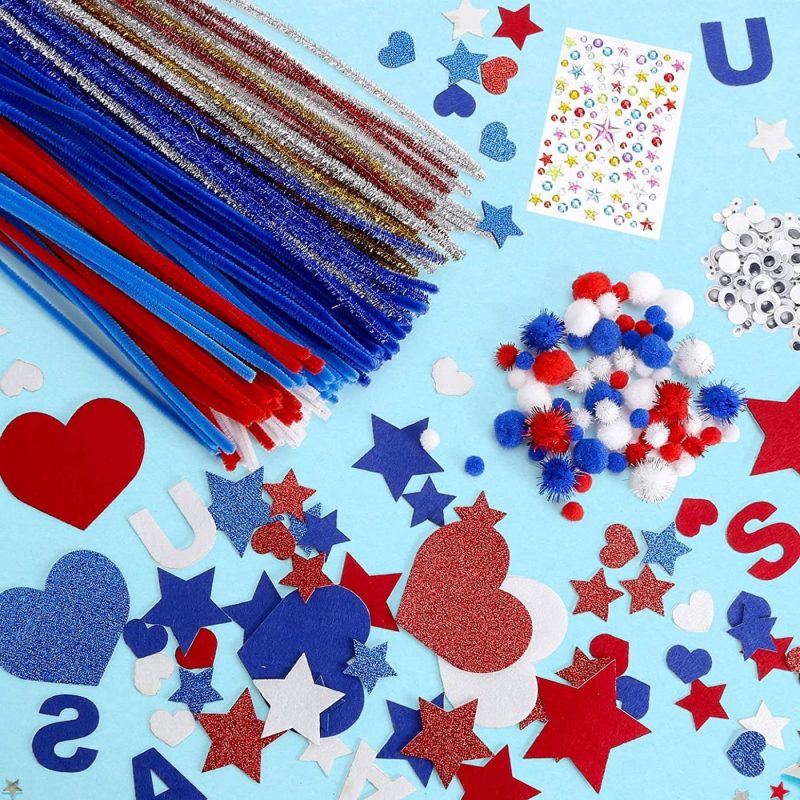 Craft Supplies |  539 Pcs Patriotic Headband Kit, 4Th Of July Headband Ornament Set Independence Day Hair Decor Crafts For Kids Party Favors Decorations Arts, Crafts & Sewing Caydo