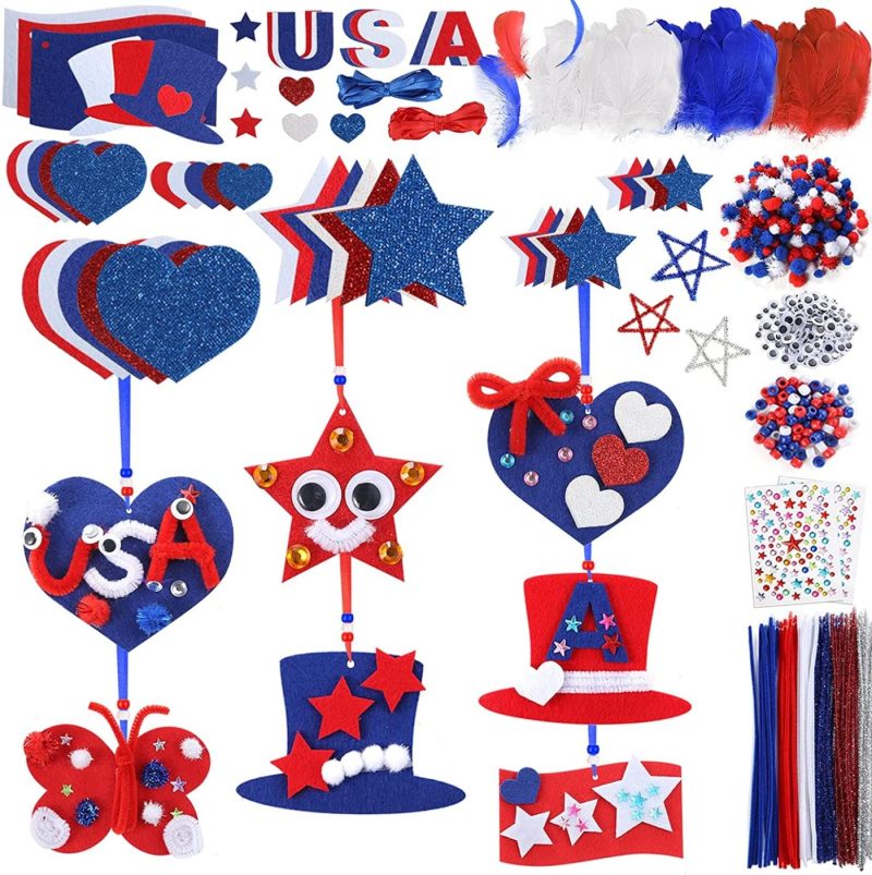 Craft Supplies |  539 Pcs Patriotic Headband Kit, 4Th Of July Headband Ornament Set Independence Day Hair Decor Crafts For Kids Party Favors Decorations Arts, Crafts & Sewing Caydo