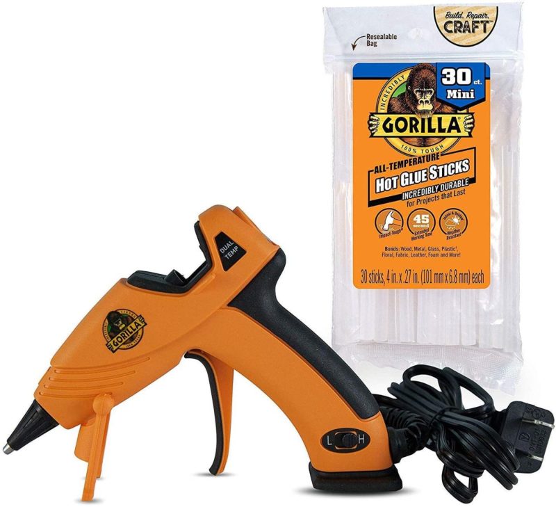 Craft Supplies |  Gorilla Dual Temp Mini Hot Glue Gun Kit With Hot Glue Sticks Arts, Crafts & Sewing Craft Supplies