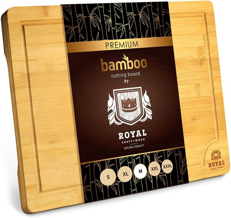 Cutlery & Knife Accessories |  Bamboo Cutting Board With Juice Groove – Kitchen Chopping Board For Meat (Butcher Block) Cheese And Vegetables | Heavy Duty Serving Tray W/Handles (Medium,10 X 15") Cutlery & Knife Accessories Classic