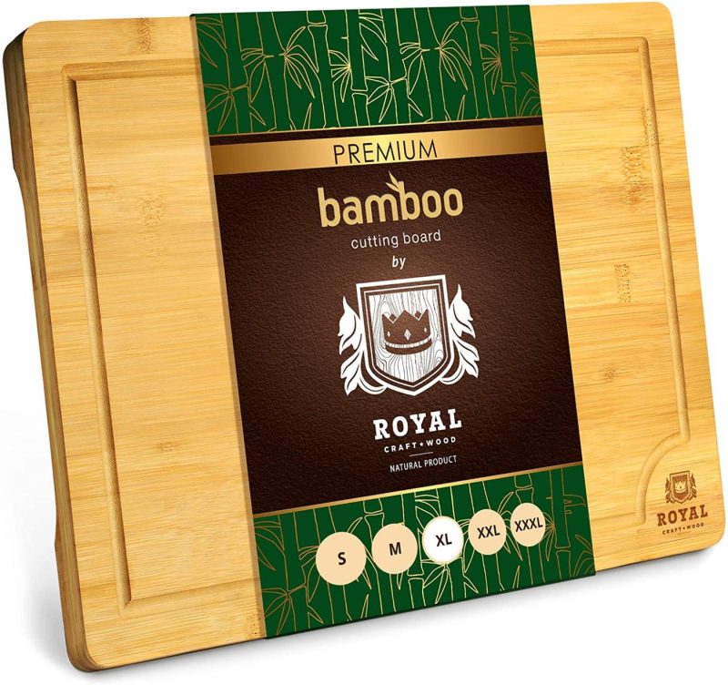 Cutlery & Knife Accessories |  Extra Large Organic Bamboo Cutting Board With Juice Groove – Kitchen Chopping Board For Meat (Butcher Block) Cheese And Vegetables (Xl 18 X 12") Cutlery & Knife Accessories Classic