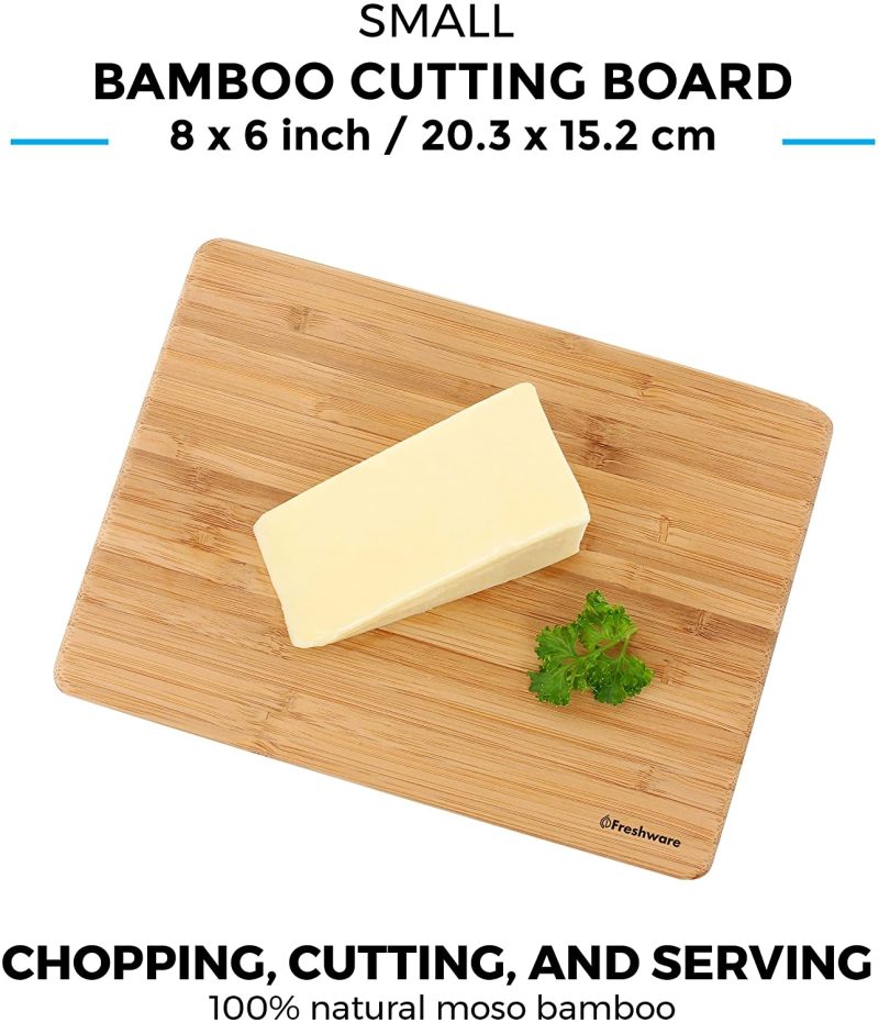 Cutlery & Knife Accessories |  Bamboo Cutting Boards For Kitchen [Set Of 3] Wood Cutting Board For Chopping Meat, Vegetables, Fruits, Cheese, Knife Friendly Serving Tray With Handles Home Decor & Cleaning Cutlery & Knife Accessories