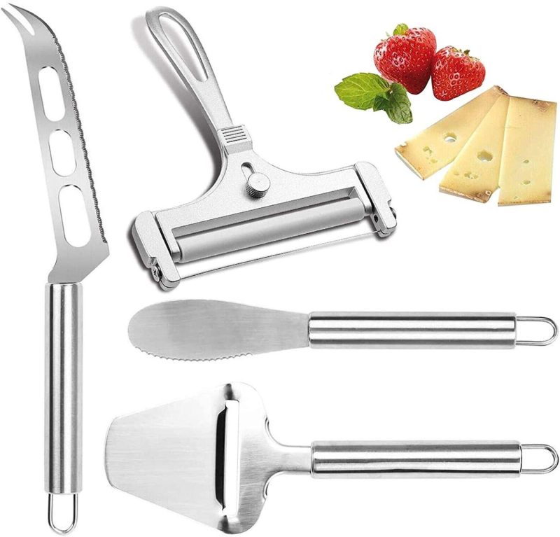 Cutlery & Knife Accessories |  Cheese Knives With Wood Handle Steel Stainless Cheese Slicer Cheese Cutter (Option A) Cutlery & Knife Accessories 2+1model 2