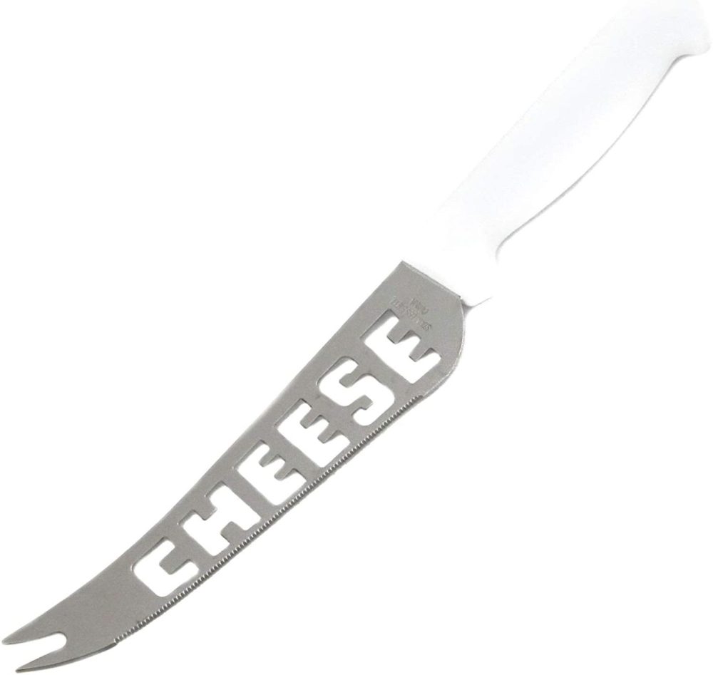 Cutlery & Knife Accessories |  Chef Craft Classic Stainless Steel Blade Cheese Knife With Plastic Handle, 9.5 Inch, White Cutlery & Knife Accessories Chef Craft