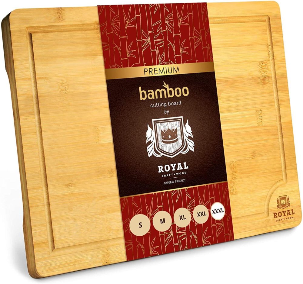 Cutlery & Knife Accessories |  Xxxl Bamboo Cutting Board For Kitchen 24" X 18" – Cheese And Charcuterie Serving Tray For Meat, Turkey, Vegetables, Dough – Carving Board With Juice Groove Cutlery & Knife Accessories Classic