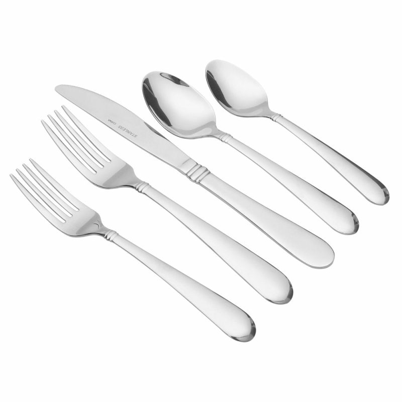 Dining & Entertaining |  20 Piece Stainless Steel Flatware Set, Silver Tableware Service For 4 Dining & Entertaining Dining & Entertaining