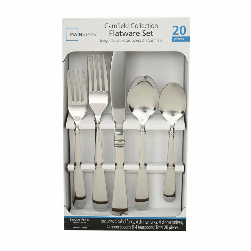 Dining & Entertaining |  20 Piece Stainless Steel Flatware Set, Silver Tableware Service For 4 Dining & Entertaining Dining & Entertaining