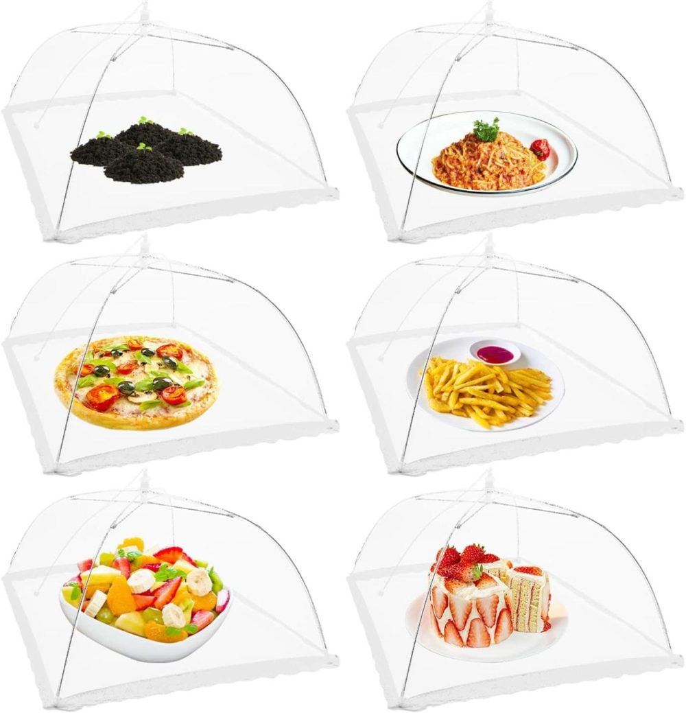 Dining & Entertaining |  6 Pack – 17 X 17 Inch – Food Covers Tents, Pop-Up Fine Net Screen Umbrella, Reusable And Collapsible Mesh Cover For Outdoors, Parties, Picnics, Bbq Dining & Entertaining Dining & Entertaining