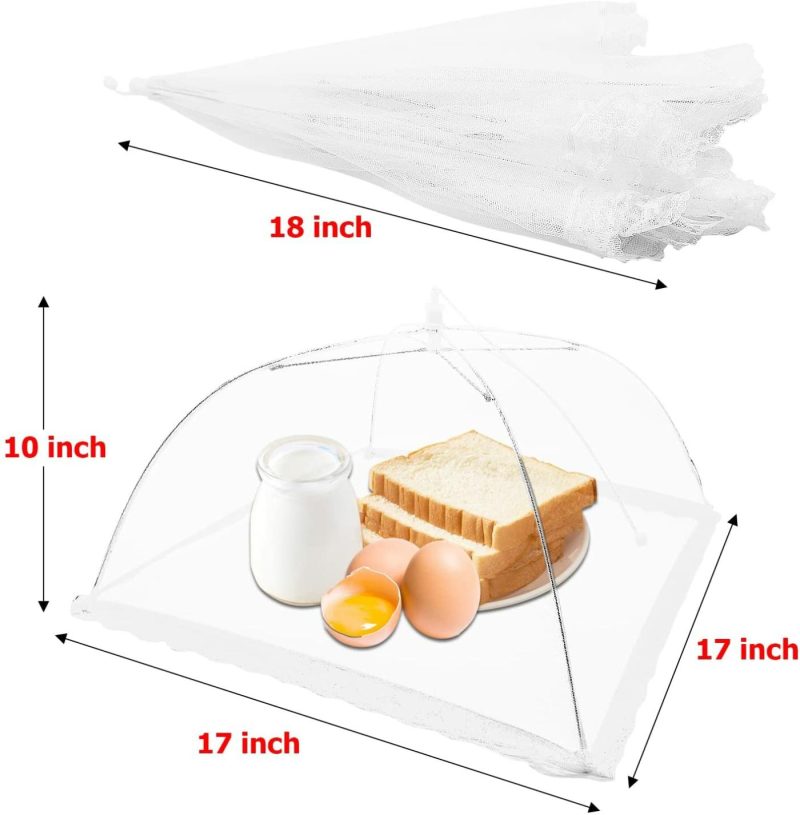 Dining & Entertaining |  6 Pack – 17 X 17 Inch – Food Covers Tents, Pop-Up Fine Net Screen Umbrella, Reusable And Collapsible Mesh Cover For Outdoors, Parties, Picnics, Bbq Dining & Entertaining Dining & Entertaining