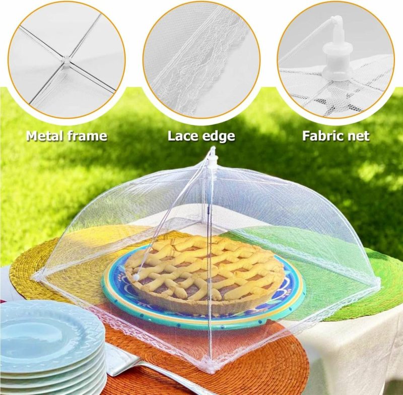 Dining & Entertaining |  6 Pack – 17 X 17 Inch – Food Covers Tents, Pop-Up Fine Net Screen Umbrella, Reusable And Collapsible Mesh Cover For Outdoors, Parties, Picnics, Bbq Dining & Entertaining Dining & Entertaining