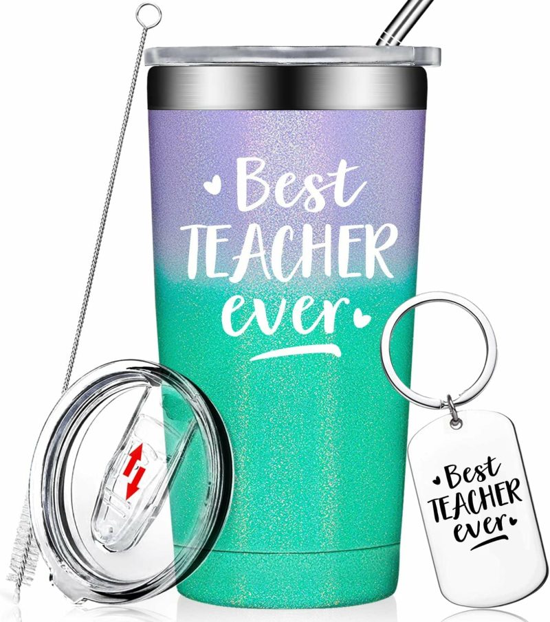 Dining & Entertaining |  Best Teacher Ever – Teacher Appreciation Gifts, Teacher Gifts For, End Of Year Teacher, Retirement Gifts – Teacher Gifts From Student, Teachers Day- Tumbler Cup Bar Tools & Drinkware Bar Tools & Drinkware