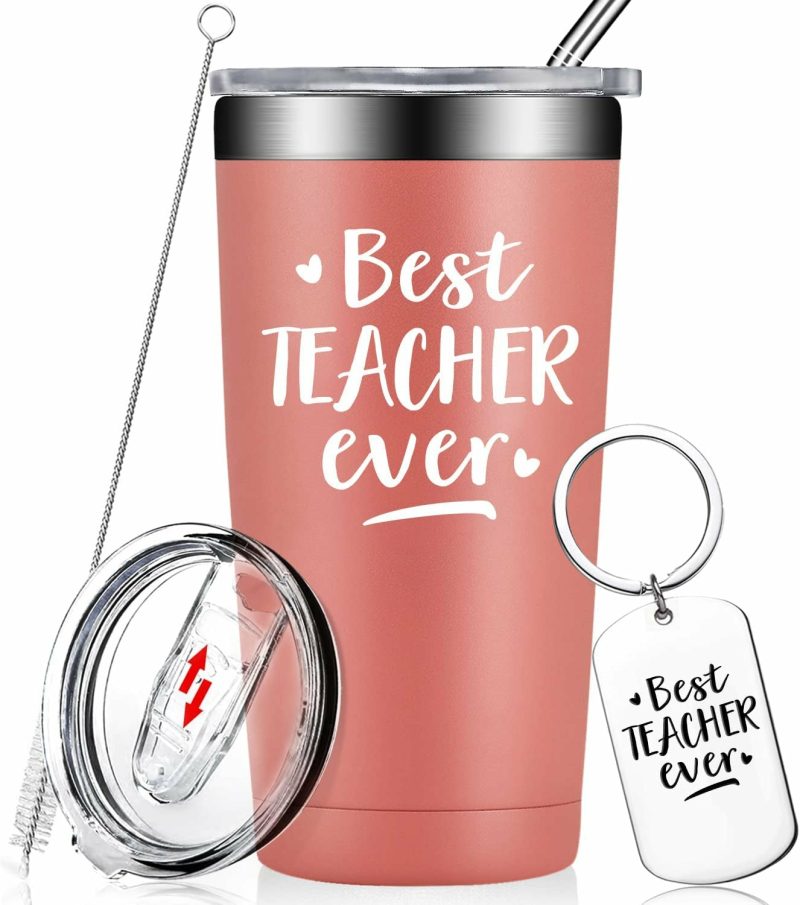 Dining & Entertaining |  Best Teacher Ever – Teacher Appreciation Gifts, Teacher Gifts For, End Of Year Teacher, Retirement Gifts – Teacher Gifts From Student, Teachers Day- Tumbler Cup Bar Tools & Drinkware Bar Tools & Drinkware