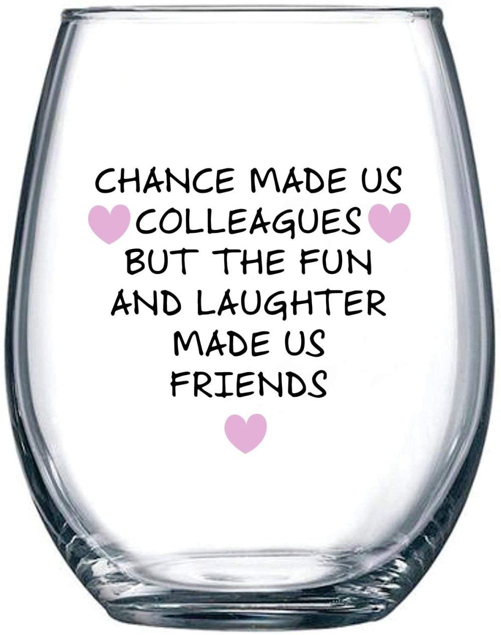 Dining & Entertaining |  Chance Made Us Colleagues – Best Coworker Bff Gift – Perfect For Work Bestie Friend – Leaving Or Going Away Present For Men And – 15 Oz Stemless Wine Glass Bar Tools & Drinkware Bar Tools & Drinkware