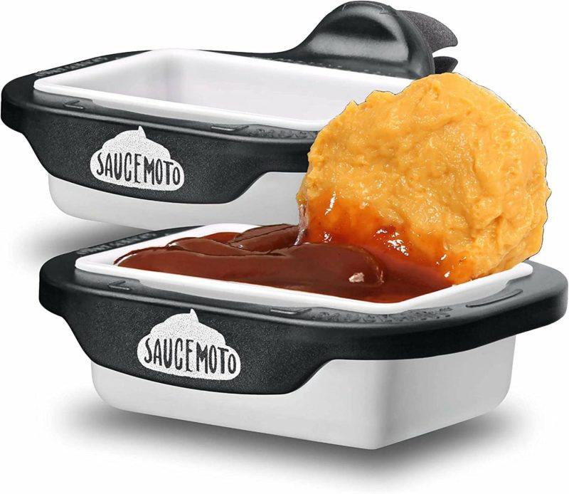 Dining & Entertaining |  Dip Clip | An In-Car Sauce Holder For Ketchup And Dipping Sauces. As Seen On Shark Tank (2 Pack, Black) Dining & Entertaining Assortment