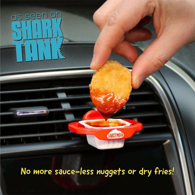 Dining & Entertaining |  Dip Clip | An In-Car Sauce Holder For Ketchup And Dipping Sauces. As Seen On Shark Tank (2 Pack, Black) Dining & Entertaining Assortment