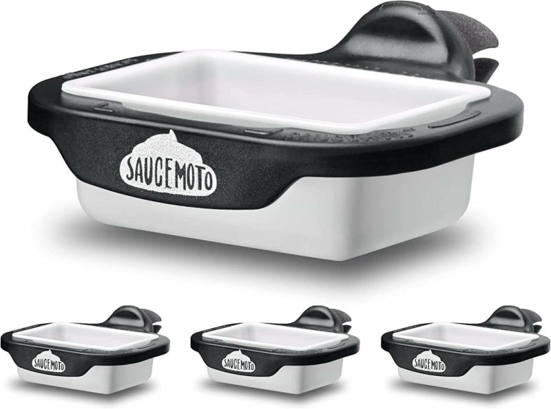 Dining & Entertaining |  Dip Clip | An In-Car Sauce Holder For Ketchup And Dipping Sauces. As Seen On Shark Tank (2 Pack, Black) Dining & Entertaining Assortment