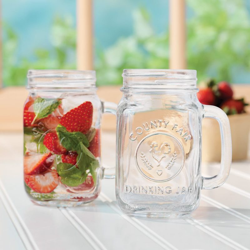 Dining & Entertaining |  Libbey County Fair Glass Drinking Jars, Set Of 12 Dining & Entertaining Dining & Entertaining