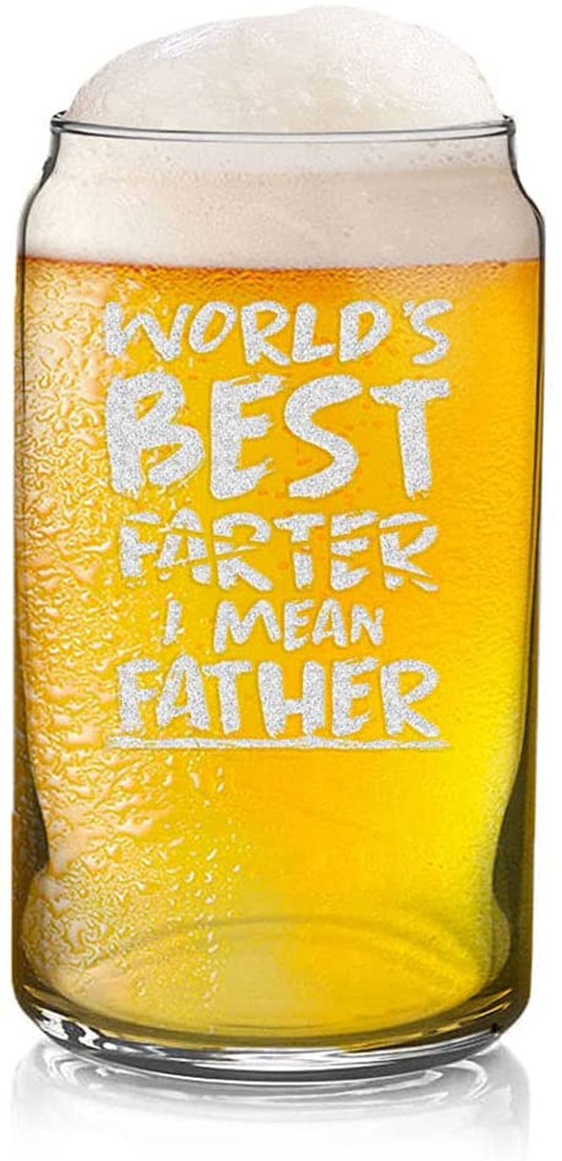 Dining & Entertaining |  Worlds Best Farter I Mean Father Beer Can Glass Pint Funny Birthday Gift Fathers Day For Dad Grandpa Stepdad (Clear, Glass) Bar Tools & Drinkware Bar Tools & Drinkware