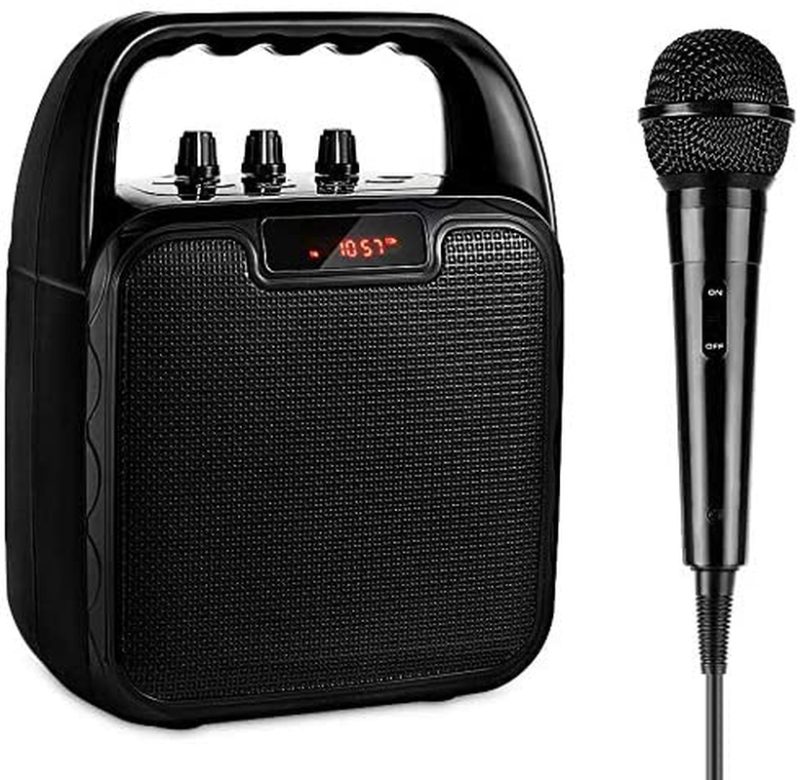 DJ, Electronic Music & Karaoke |  Archeer Portable Speaker System, Karaoke Machine Bluetooth Speaker With Microphone, Voice Amplifier Handheld Mic Perfect For Kids & Adults Party, Other Outdoors And Indoors Activities, Black DJ, Electronic Music & Karaoke ARCHEER