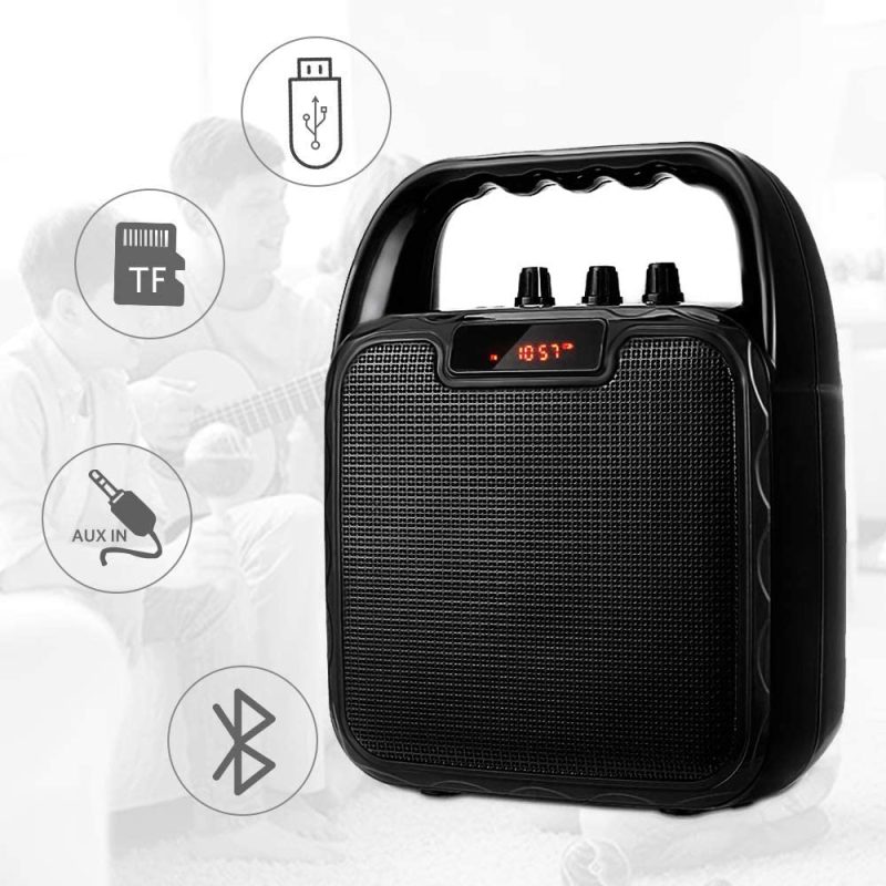 DJ, Electronic Music & Karaoke |  Archeer Portable Speaker System, Karaoke Machine Bluetooth Speaker With Microphone, Voice Amplifier Handheld Mic Perfect For Kids & Adults Party, Other Outdoors And Indoors Activities, Black DJ, Electronic Music & Karaoke ARCHEER