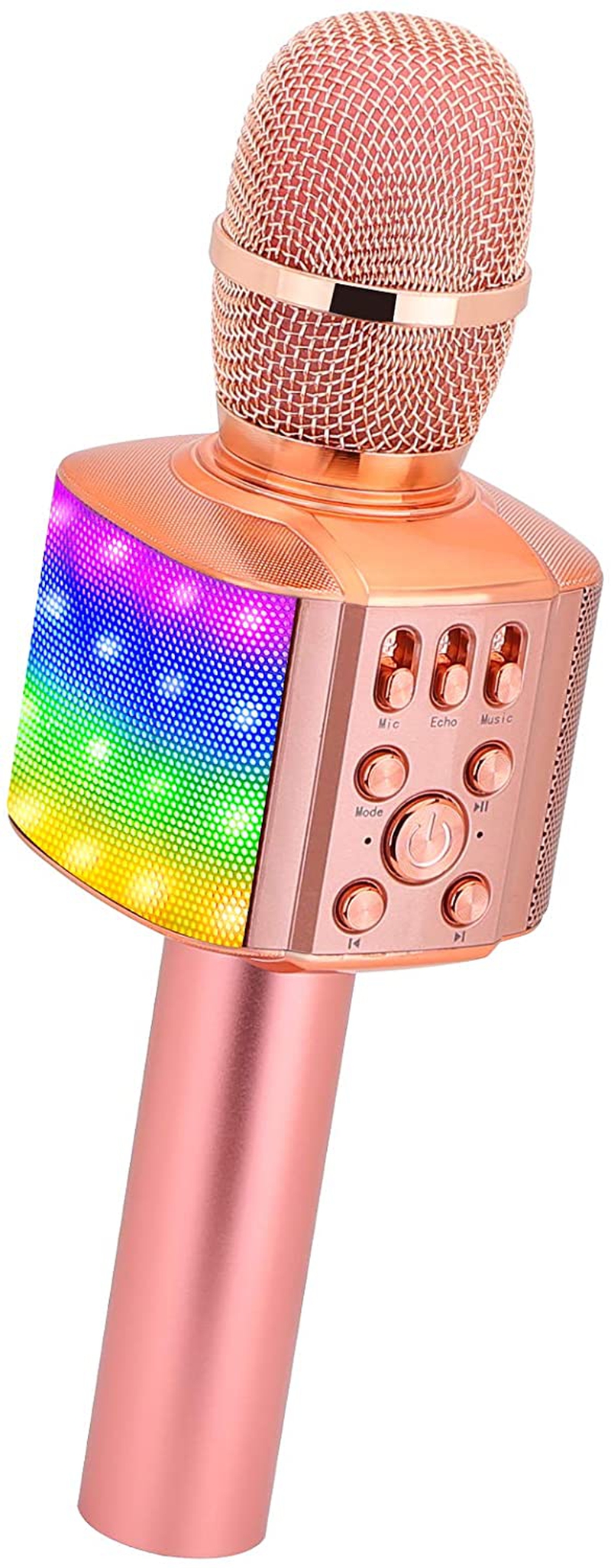 DJ, Electronic Music & Karaoke |  Bonaok Wireless Bluetooth Karaoke Microphone With Controllable Led Lights, 4 In 1 Portable Karaoke Machine Mic Speaker Birthday Home Party For All Smartphones DJ, Electronic Music & Karaoke BONAOK