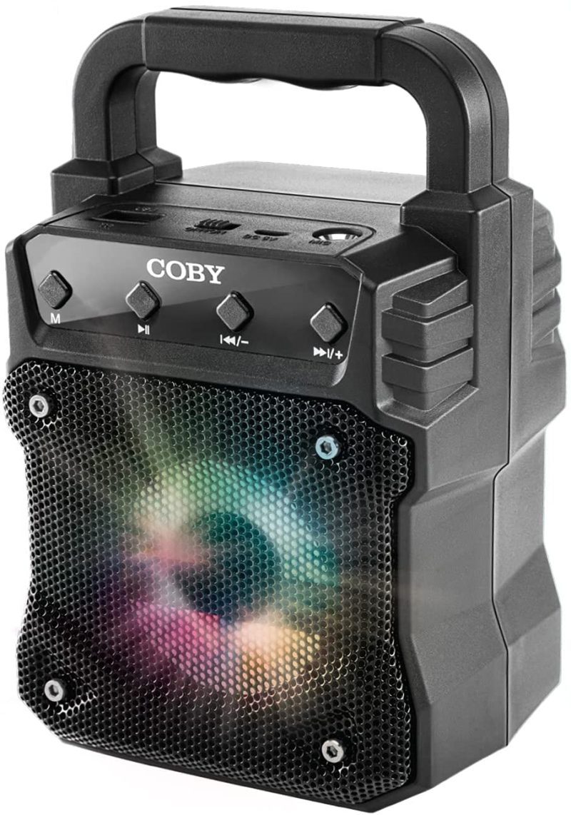 DJ, Electronic Music & Karaoke |  Coby Portable Bluetooth Speaker | Wireless Pa System With Fm Radio | Microphone Input | Karaoke Machine With Lights | Perfect For Kids Adults Outdoors DJ, Electronic Music & Karaoke Coby