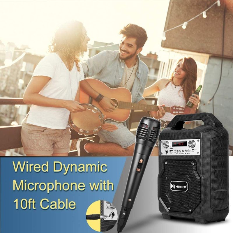 DJ, Electronic Music & Karaoke |  Hikep Portable Karaoke Machine For Kids Adults, Bluetooth Speaker With Wired Microphone For Party, Wireless Pa Sound System With Fm Radio Audio Recording Tf/Usb Supported Portable Karaoke Home System DJ, Electronic Music & Karaoke DJ, Electronic Music & Karaoke