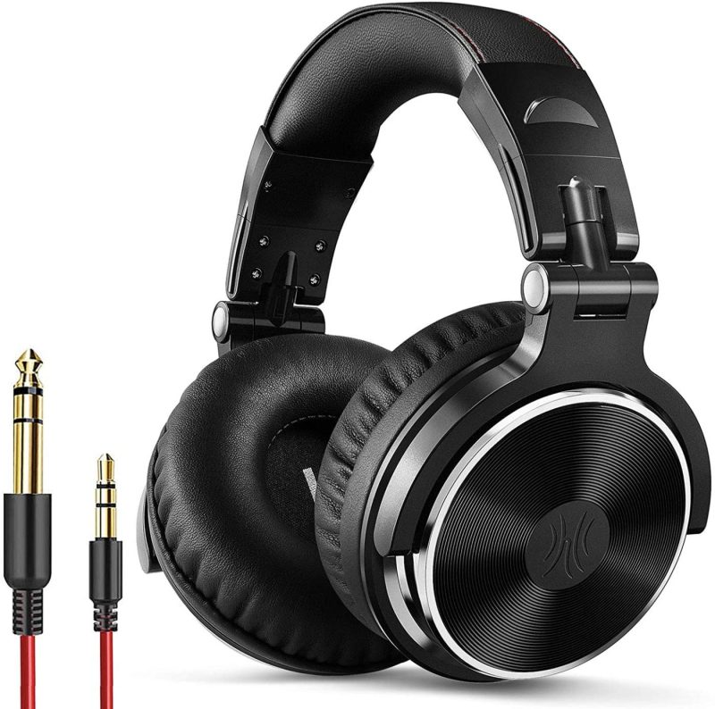 DJ, Electronic Music & Karaoke |  Oneodio Wired Over Ear Headphones Studio Monitor & Mixing Dj Stereo Headsets With 50Mm Neodymium Drivers And 1/4 To 3.5Mm Audio Jack For Amp Computer Recording Phone Piano Guitar Laptop – Black DJ, Electronic Music & Karaoke black