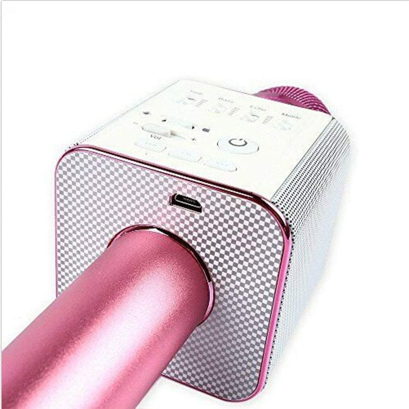 DJ, Electronic Music & Karaoke |  Q9 Portable Karaoke Microphone Wireless Bluerooth Handheld Mic Ktv Usb Speaker Player Mini Home Ktv Music Machine System-Pinkrose DJ, Electronic Music & Karaoke DJ, Electronic Music & Karaoke