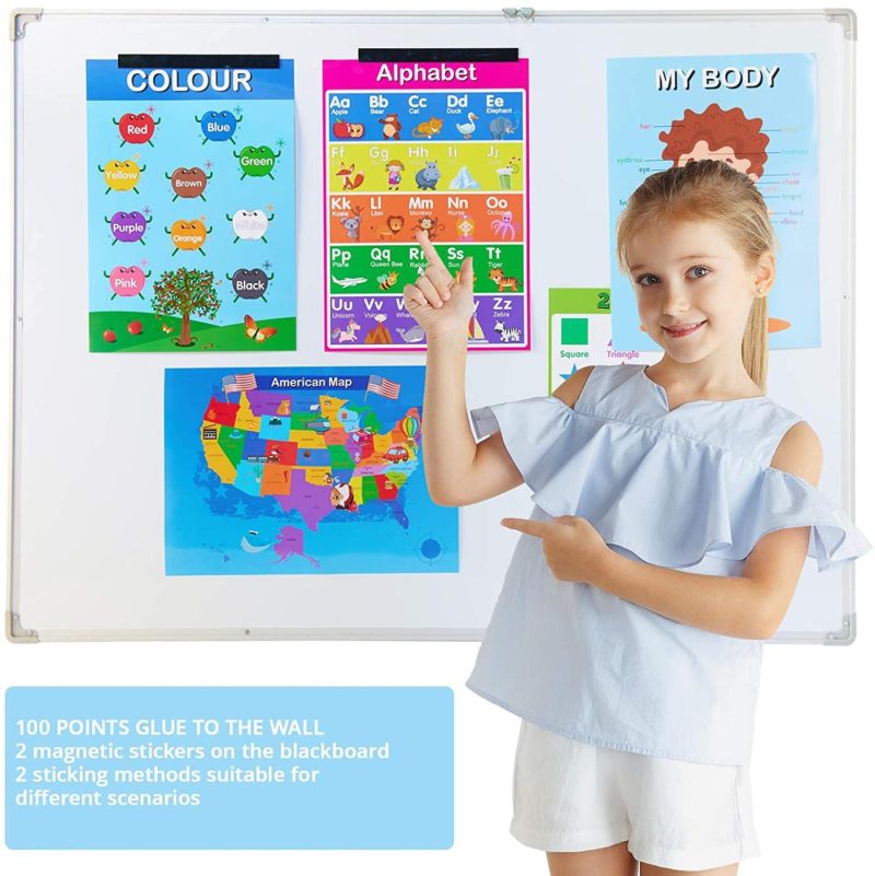 Education & Crafts |  20 Large Educational Posters For Kids Toddlers, 16X11 Inch Abc Poster For Classroom, Nursery Homeschool Playroom Educational Posters For Kids, Preschool Posters For Wall(With Glue Point And Stickers) Education & Crafts Education & Crafts