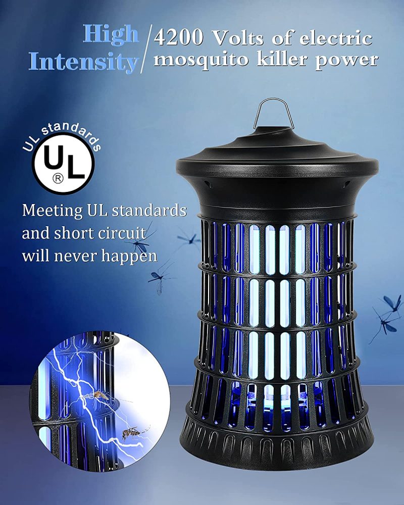 Education & Crafts |  2021 Bug Zapper For Outdoor And Indoor, 4200V High Powered Electric Mosquito Killer, Fly Insect Trap , Mosquito Trap With 20W Mosquito Lamp Bulb For Backyard, Patio, Bedroom, Kitchen, Office Education & Crafts Black Black