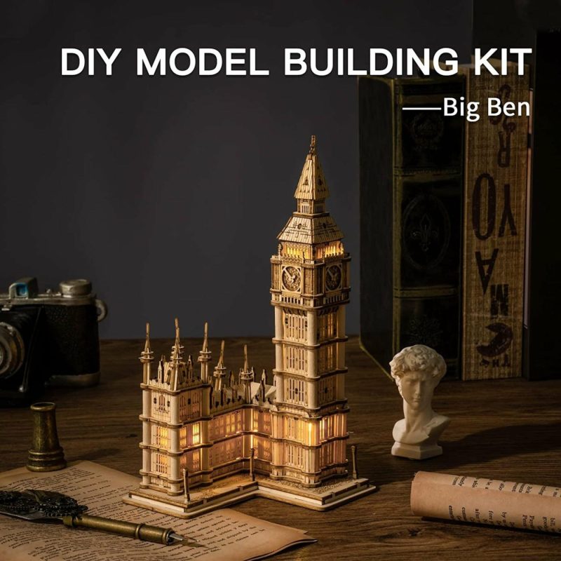 Education & Crafts |  3D Puzzle For Adults Wooden Craft Kits For Teens Diy Construction Model Kit With Led Light To Build Educational Big Ben Set Toys Education & Crafts Big Ben