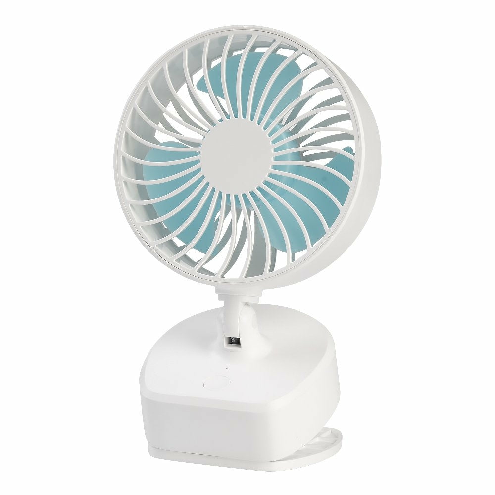 Education & Crafts |  4 Inch Clip On Fan Personal Cooling Fan Desk Fan Battery Operated Fan Mini Car Fan Sturdy Clamp 3 Speeds Quiet Adjustable Tilt For Bedroom Office Desktop Treadmill White Education & Crafts Blue