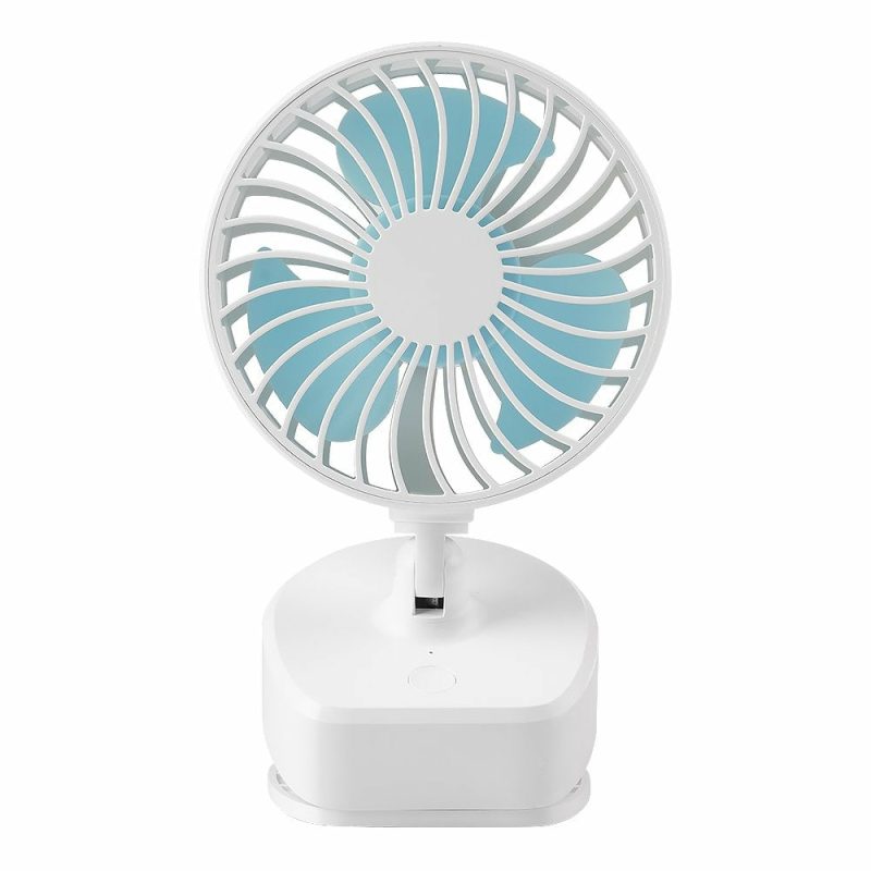 Education & Crafts |  4 Inch Clip On Fan Personal Cooling Fan Desk Fan Battery Operated Fan Mini Car Fan Sturdy Clamp 3 Speeds Quiet Adjustable Tilt For Bedroom Office Desktop Treadmill White Education & Crafts Blue