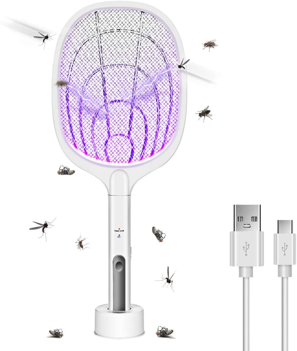 Education & Crafts |  Aicase Bug Zapper, 3000 Volt Indoor & Outdoor Electric Fly Swatter, Usb Rechargeable Mosquito Killer Racket For Home Bedroom, Kitchen,Office, Backyard, Patio,Safe To Touch With 3-Layer Safety Mesh Education & Crafts AICase