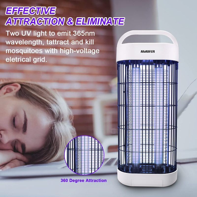 Education & Crafts |  Amufer Bug Zapper Electric Mosquito Killer Indoor Large Fly Zapper Mosquito Lamp For Home Indoor Office, 1-Pack Replacement Bulb Included Education & Crafts AMUFER