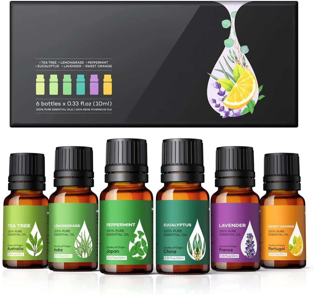 Education & Crafts |  Aosno Essential Oils Set Top 610 Ml Essential Oils For Candle Making, Skin, Massage, Hair Care & Diffuser 100% Pure Therapeutic Grade Aromatherapy Oils Gift Set For Home, Car & Office Education & Crafts AOSNO