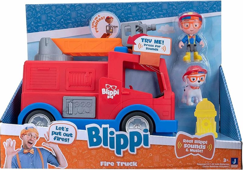 Education & Crafts |  Blippi Fire Truck – Fun Freewheeling Vehicles With Freewheeling Features Including 3 Firefighter And Fire Dog, Sounds And Phrases – Educational Vehicles For Toddlers And Young Kids Education & Crafts Blippi