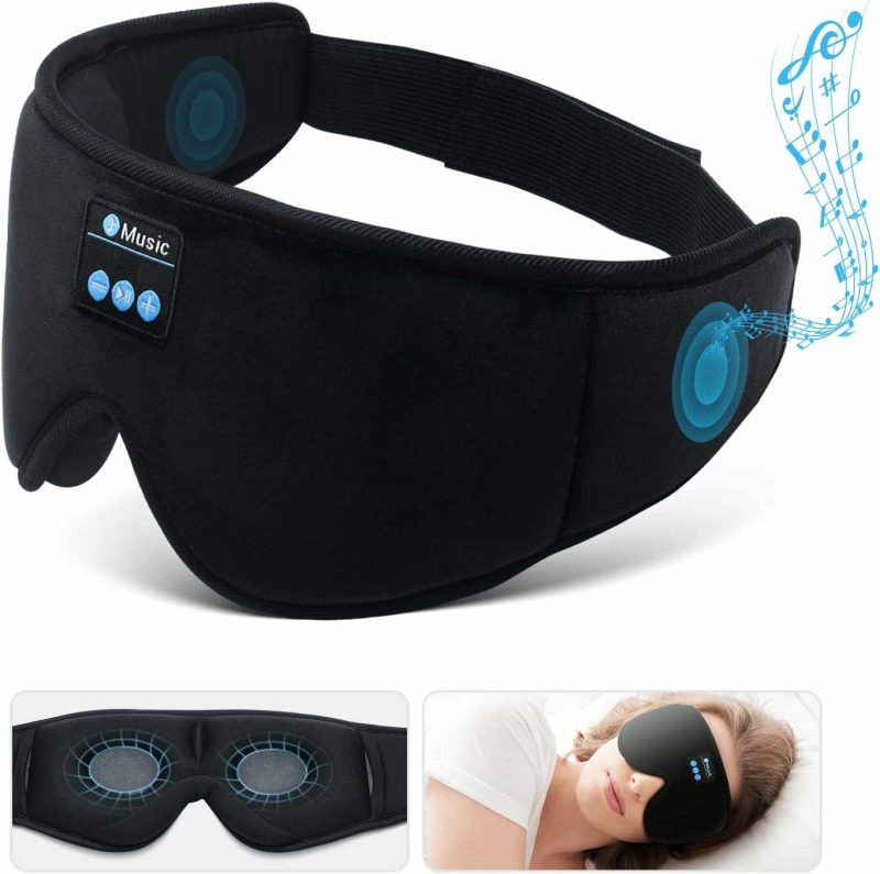 Education & Crafts |  Bluetooth Sleep Eye Mask 3D Sleep Headphone With Headphones With Speakers And Microphone, Wireless Music Sleeping Eye Mask Washable Earbuds For Side Sleeper, Air Travel, Office Nap, Meditation Education & Crafts black