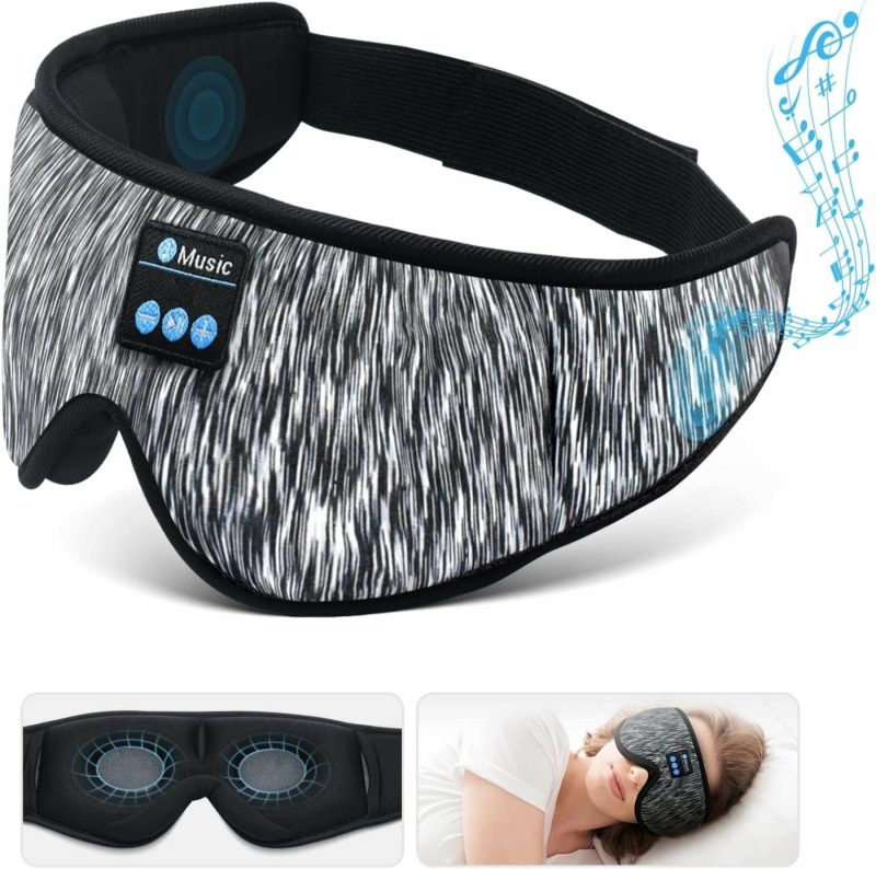 Education & Crafts |  Bluetooth Sleep Eye Mask 3D Sleep Headphone With Headphones With Speakers And Microphone, Wireless Music Sleeping Eye Mask Washable Earbuds For Side Sleeper, Air Travel, Office Nap, Meditation Education & Crafts black